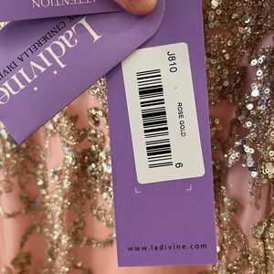 Ladivine Rose Gold Sequin Dress